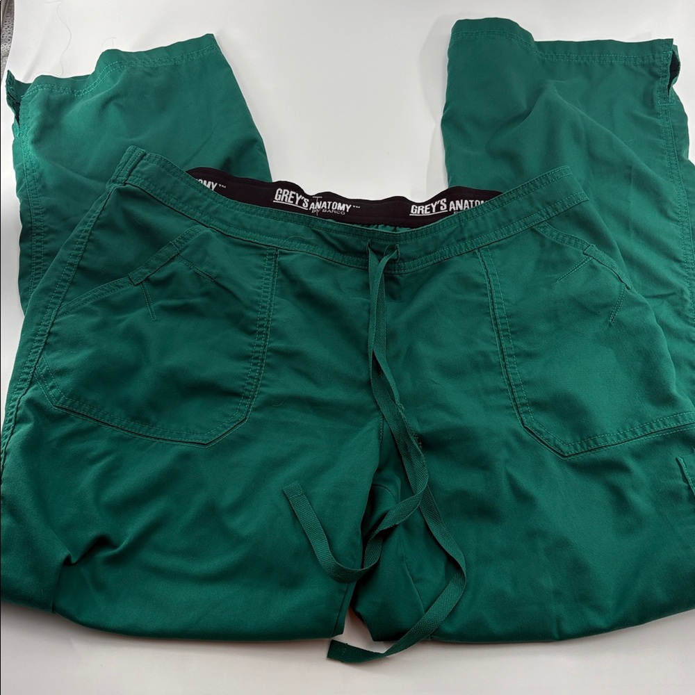 Grey's Anatomy Women's Green Straight Leg Scrub Pants
